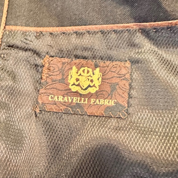 Caravelli Italy Classic Design Black Oxford 2 Piece Suit Jacket & Pants 40L 34W - Picture 5 of 16